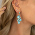 Серьги "Fillori Burvība (Aqua Bohemica)" с кристаллами Preciosa™